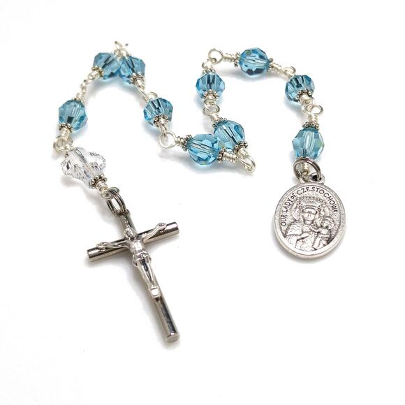Our Lady of Czestochowa One Decade Rosary, Handmade Catholic Rosary - Picture 1 of 10